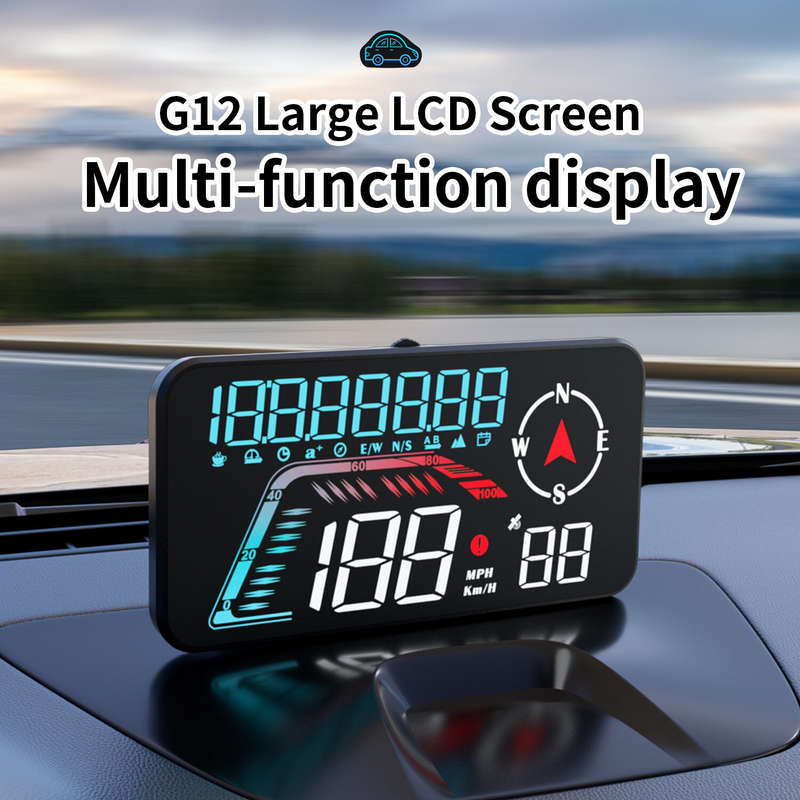 G12 Car HUD Display GPS Speedometer Speed Warning Universal Head-Up Display GPS HUD Digital Speedome