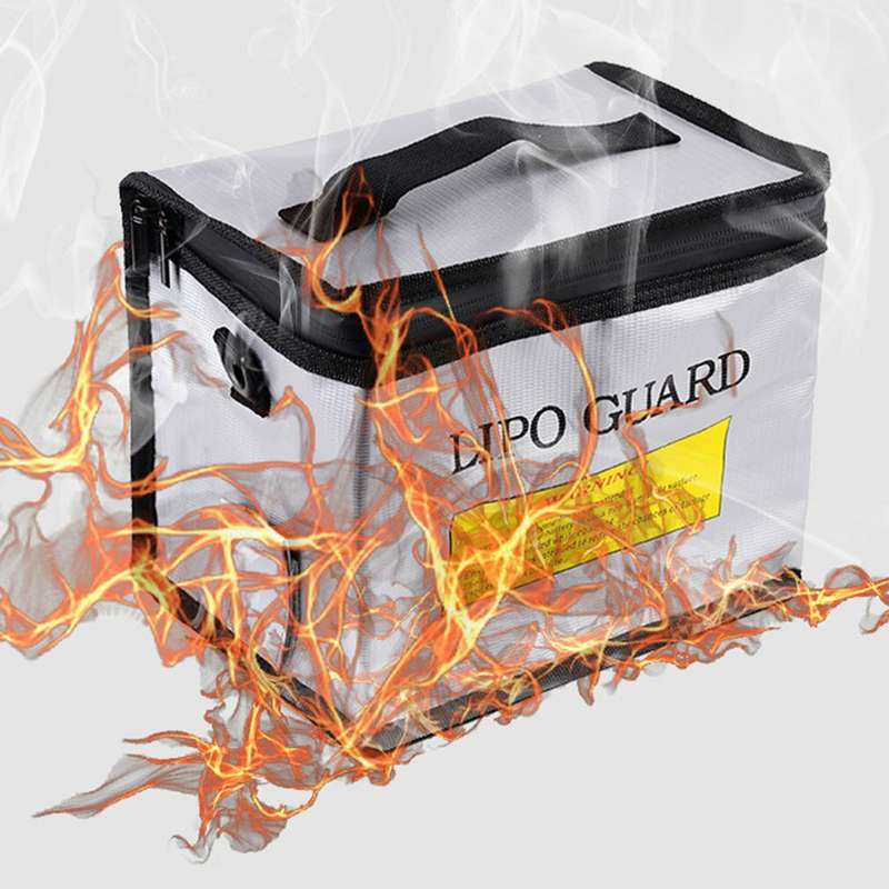 Lipo Battery Safety Bag 215x145x165mm Portable Explosion-proof Fireproof Storage Bag For RC Drone Ba
