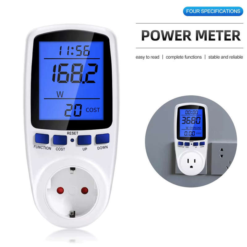 DDS108L Digital LCD Wattmeter 220V 110V AC Power Meter Backlight Electricy Consumption Energy Meter