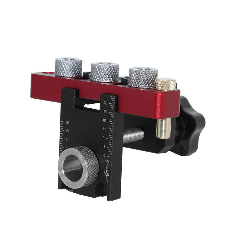 Adjustable Woodworking 3 in 1 Doweling Jig Kit Cabinet Hardware Jig Pocket Hole Jig Drilling Guide L