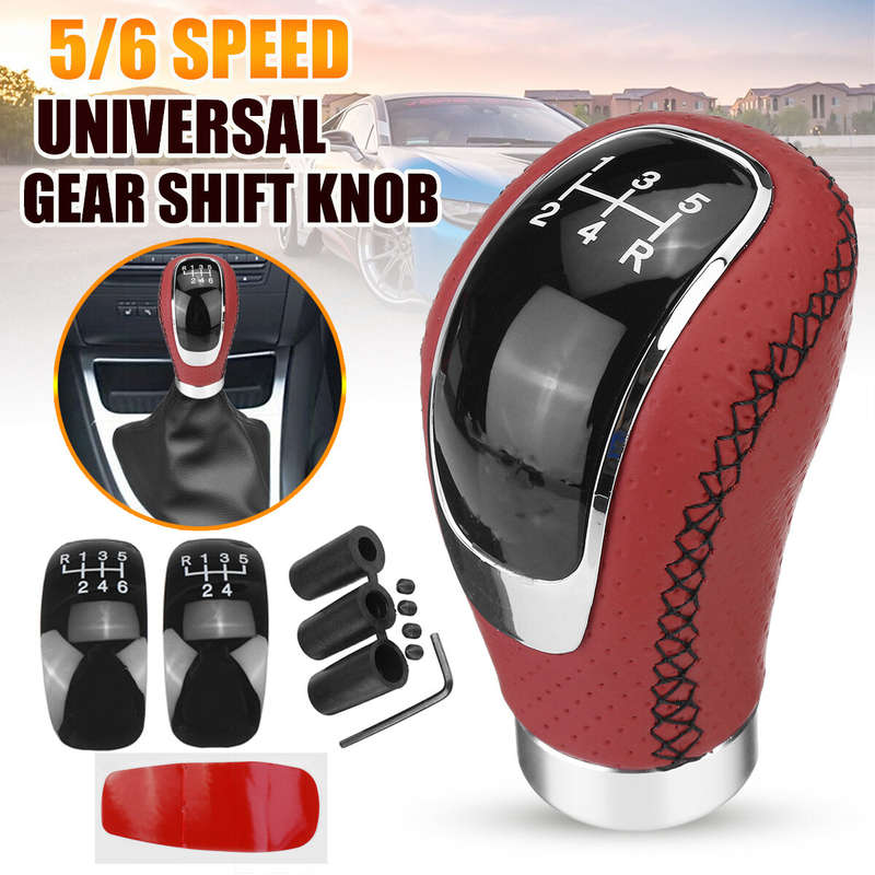 5/6 Speed Universal Gear Shift Knob Shifter Lever Stick Replacement For All Manual Car