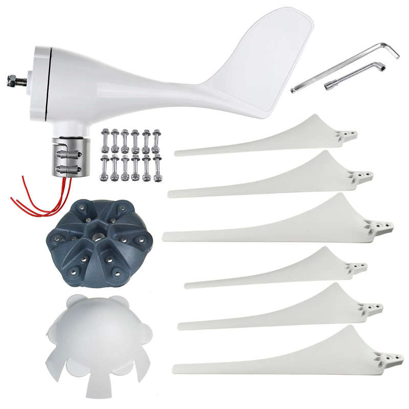 200W 12V/24V Wind Turbine Generator Home Power 3/5/6pcs Blades