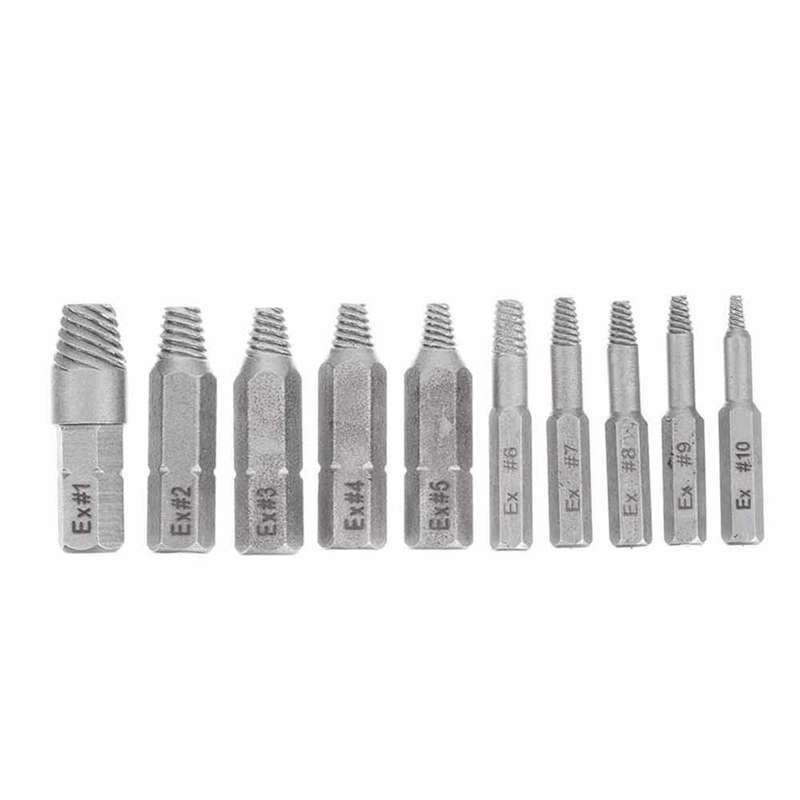 Drillpro 22pcs Damaged Screw Extractor Set for Broken Screw HSS Broken Bolt Extractor Screw Remover