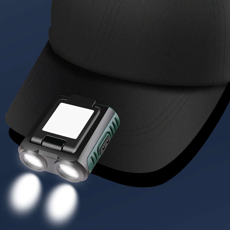 500LM 200M Portable XPG COB Headlight Rechargeable LED Sensor Cap Clip Light Outdoor Camping Work Li