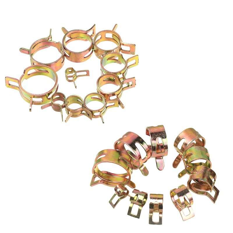75PCS Assortment Spring Clip Hose Clamp Fastener Fuel Line Hose Water Pipe Air Tube Car Plumbing Fas