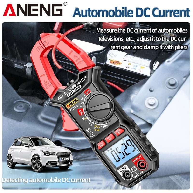 ANENG PN103 Digital Clamp Meter AC/DC Current Professional Multimeter 6000 Counts True RMS Tester Me