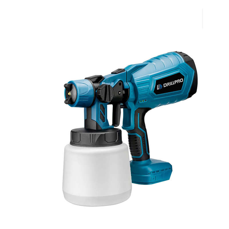 Drillpro 1000ML Cordless Electric Spray Gun Portable Household Paint Sprayer Auto Furniture Steel Co