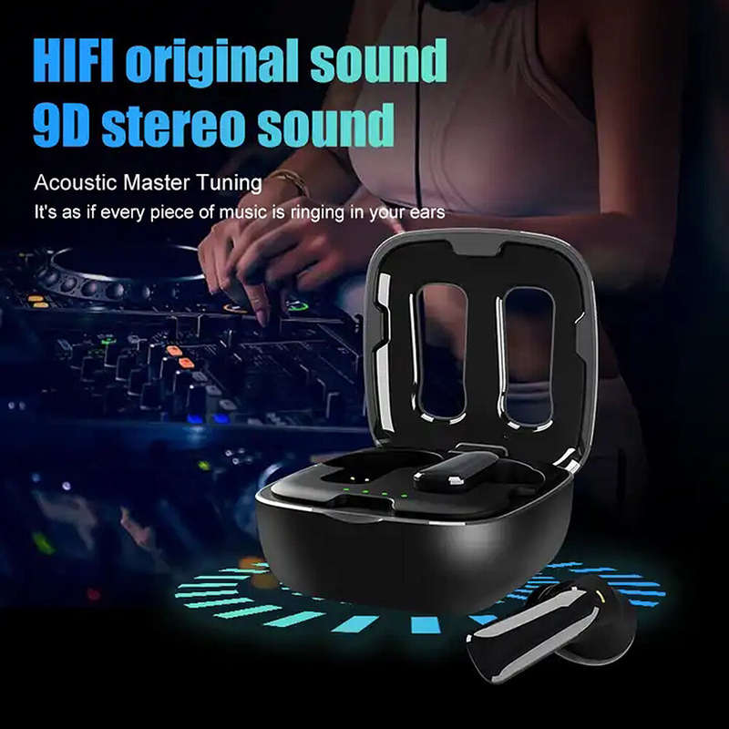 [QCC3040 Chip] TWS Earphone bluetooth V5.2 Low Latency 13mm Dynamic Driver 9D HiFi Stereo 400mAh Bat