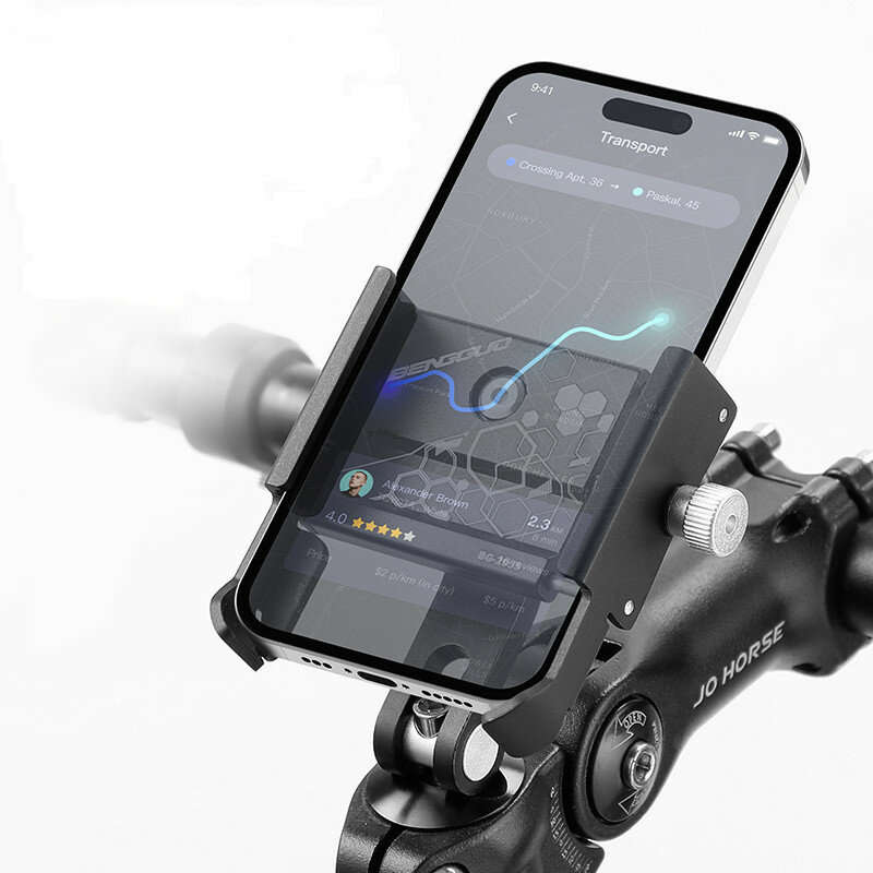 Bike Holder Aluminum Alloy 360 Adjustable Sturdy Anti-fall 0.2kg Lightweight Handlebar Holder for Mo