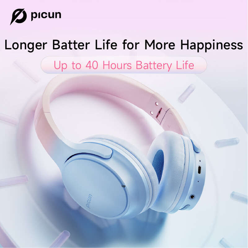 Picun Queen Headset bluetooth V5.3 Headphone 40h Long Battery Life Low Latency Smart Touch HD Calls