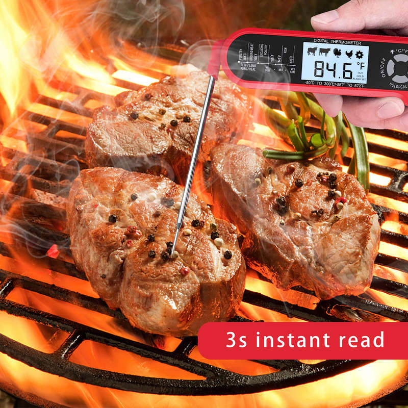 AGSIVO Dual Probes Fast Instant Read Digital Food Meat Thermometer Waterproof For BBQ Kitchen Cookin