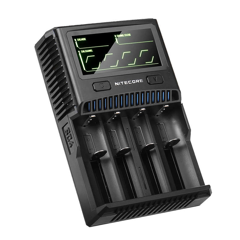 Nitecore SC4 3A Fast Charge LCD Intelligent Battery Charger Super for Li-ion IMR LiFePO4 Batteries F