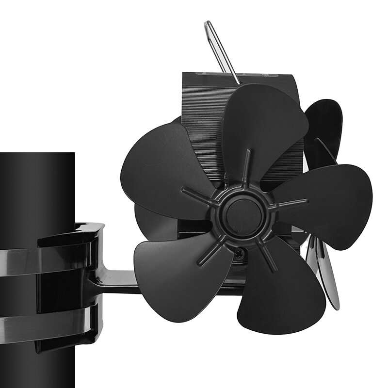 15 Blades Heat Powered Stove Fan Wall-mounted Fireplace Fan Winter Warm Quiet Eco-Fan Portable Heate