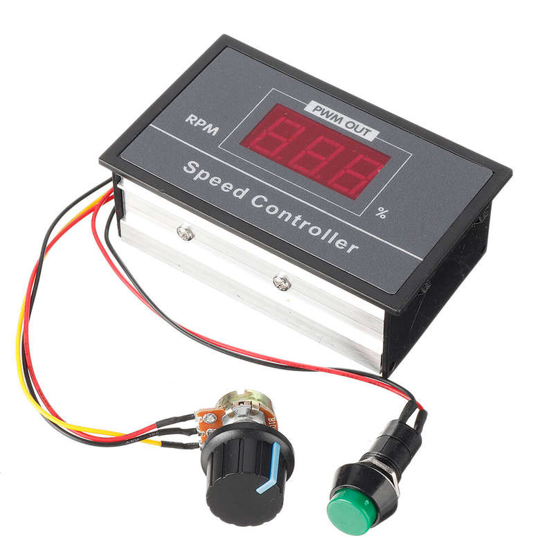 30A DC 6V 12V 24V 48V PWM Motor Speed Controller LED Digital Display Adjustable Voltage Regulator wi