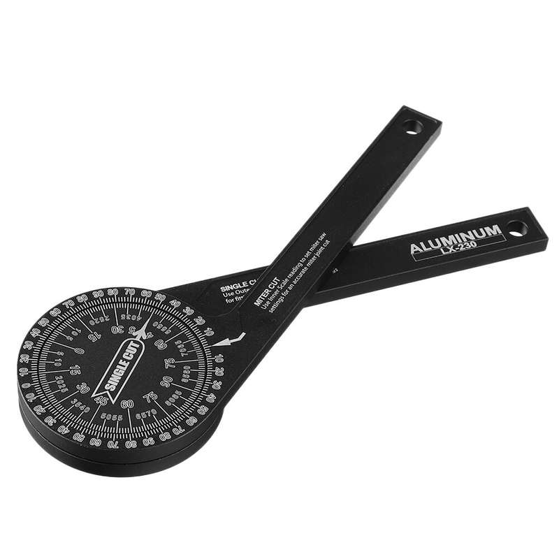 DOCTORWOOD Aluminum Protractor Angle Finder Woodworking Miter Saw Protractor