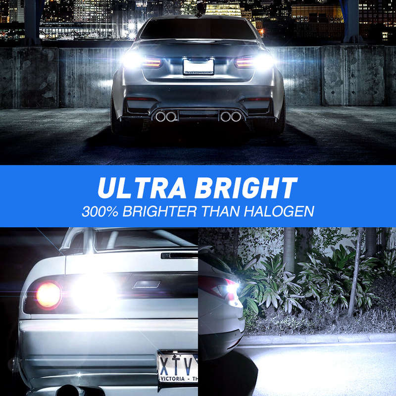 NOVSIGHT Pair 12V T15 LED Light Bulb 3020SMD Turn Signal Bulb 2W 256LM White Light Brake Reversing L