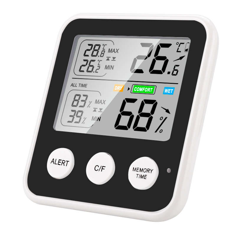 High-Precision Lcd Electronic Digital Display Indoor Temperature And Humidity Meter Multi-Functional