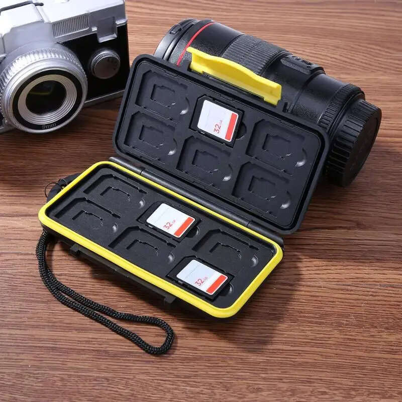 Multi-grid Waterproof Memory Card Case Micro SD Card Holder 12SD+12TF Protector Storage Box