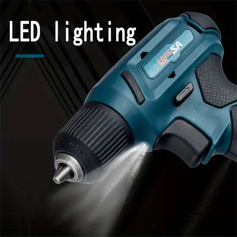 8V Cordless Electrical Drill Set USB Rechargeable 1300mAh Li-Ion Battery LED Light Forward/Reverse A