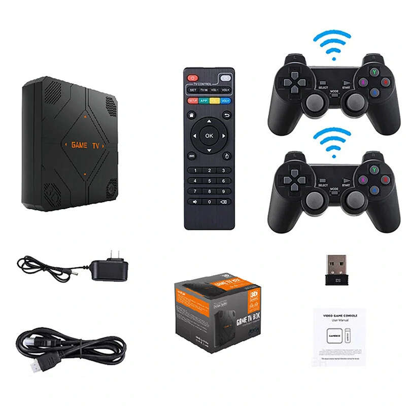 Hanhibr V5 Home Game Console Built-in 51000 Games Double Handle Retro Dual System Set-top Box 4K HD