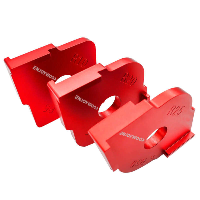 ENJOYWOOD 3PCS Aluminum Router Corner Jig Set R5-R30 6 in 1 Precision Woodworking Corner Templates E