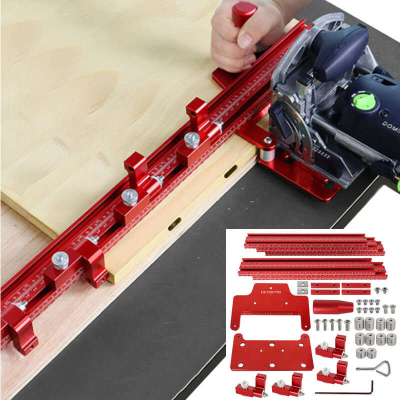 Metric Inch 1500mm Guide Rail Woodworking Tenon Jigsaw Connection Slotted Punching Positioning Guide