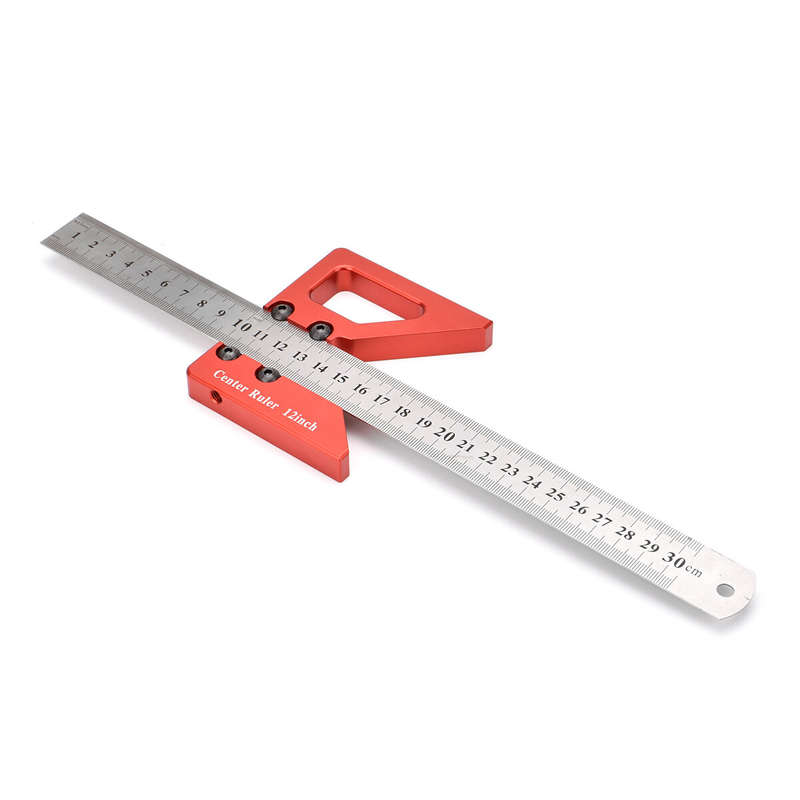 Center Finder Precision Center Marker 45 Degree Measuring Ruler Precision V-shaped Ruler Anodized Su