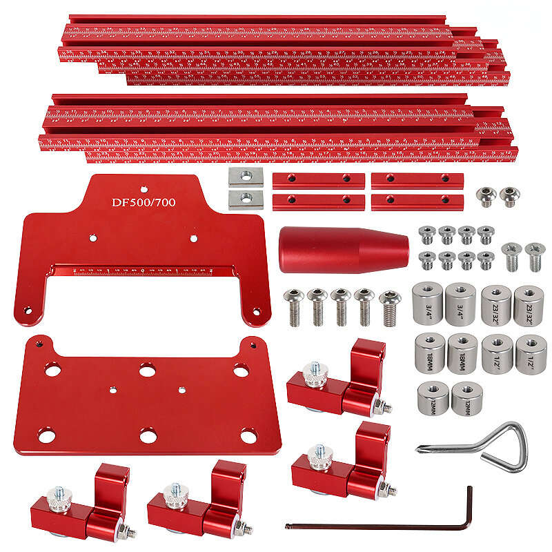Metric Inch 1500mm Guide Rail Woodworking Tenon Jigsaw Connection Slotted Punching Positioning Guide
