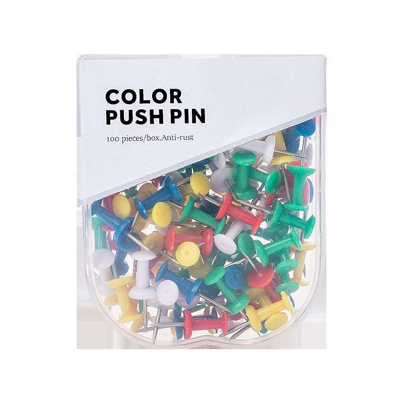 Jordan&Judy JJ-YD0026 Colored Push Pins Binder Clips Metal Thumb Tacks Map Drawing Push Pins Crafts