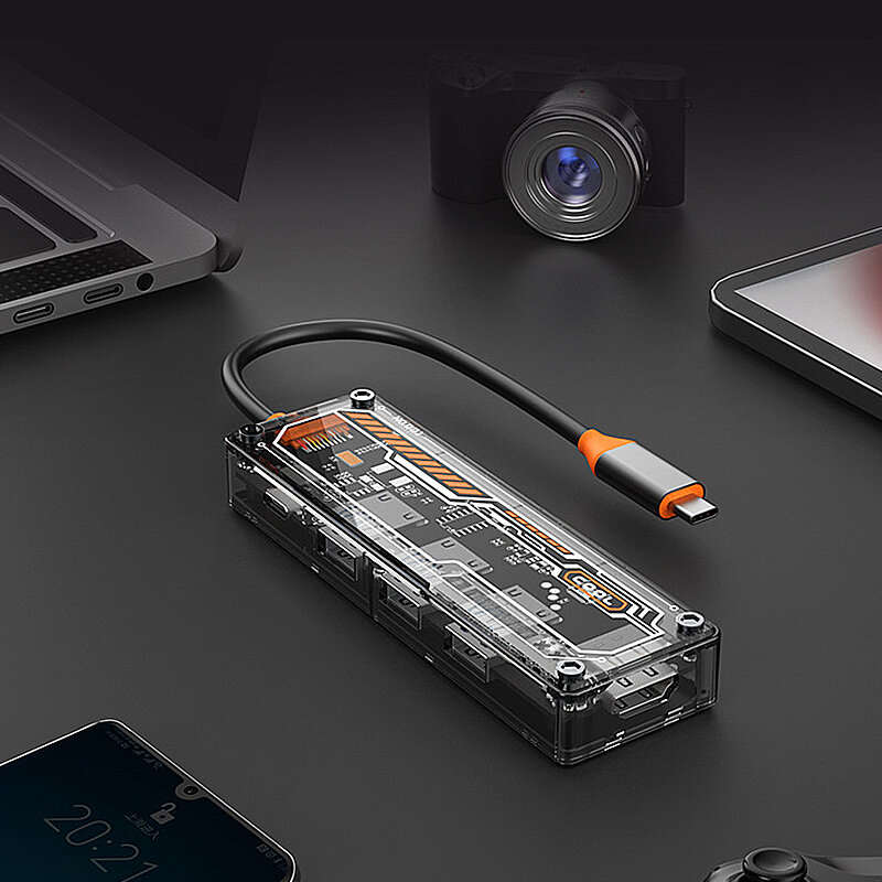 Seewei SW5H 5-in-1 USB 3.0 Hub Docking Station USB Adapter with USB2.0*2 USB3.0 PD100W USB-C 4K@30Hz