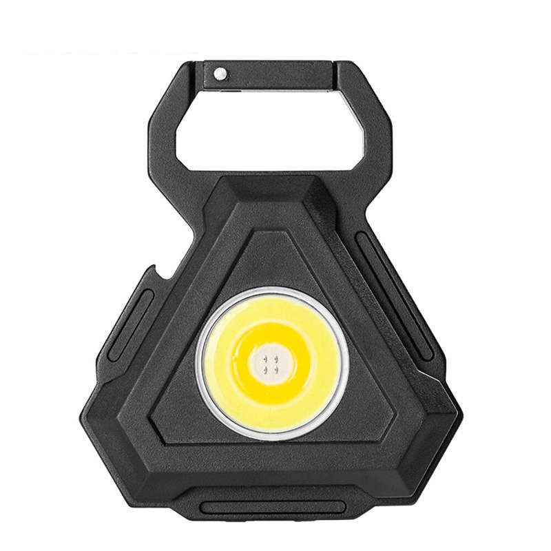 LED Keychain Light Type-c Rechargeable Portable Camping Lamp Powerful COB Torch With Magnet Hook Cor
