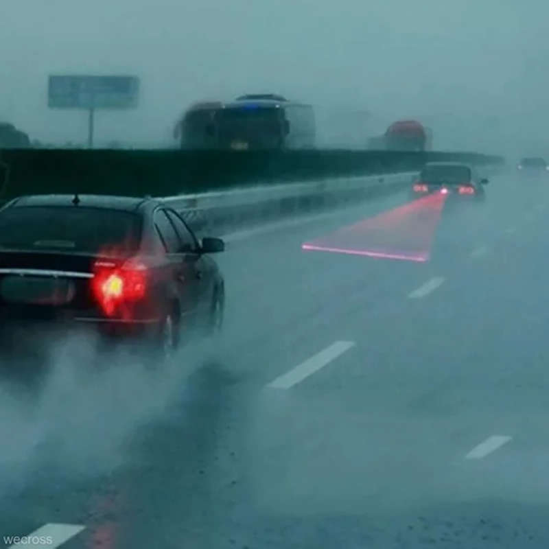 Car Auto LED Laser Fog Light Motorcycle Tail Lamp Vehicle Anti-Collision Taillight Brake Braking War