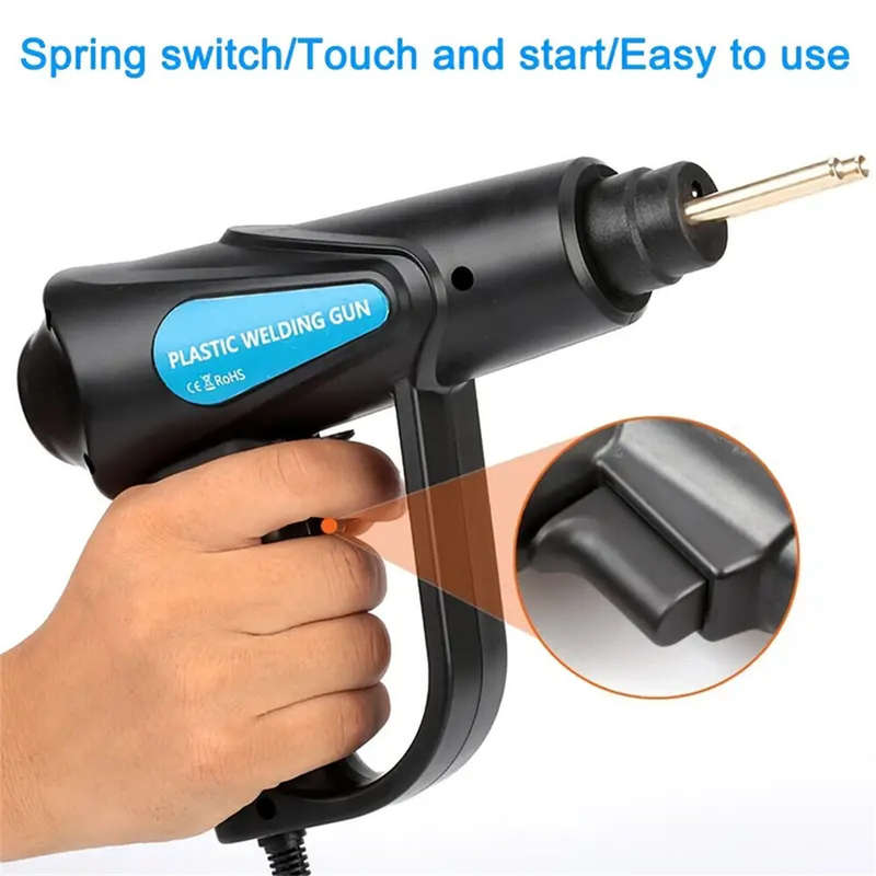 70W Plastic Welder Hot Stapler Gun Car Bumper Repair Kit 220V EU Plug with Diverse Staples Set Top-Q