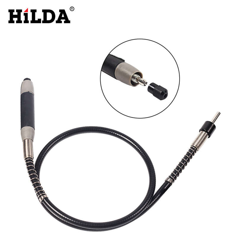 HILDA Flexible Shaft Fits Rotary Grinder Tool for Dremel 400W Rotary Tools 110cm with 6 Chuck for Dr