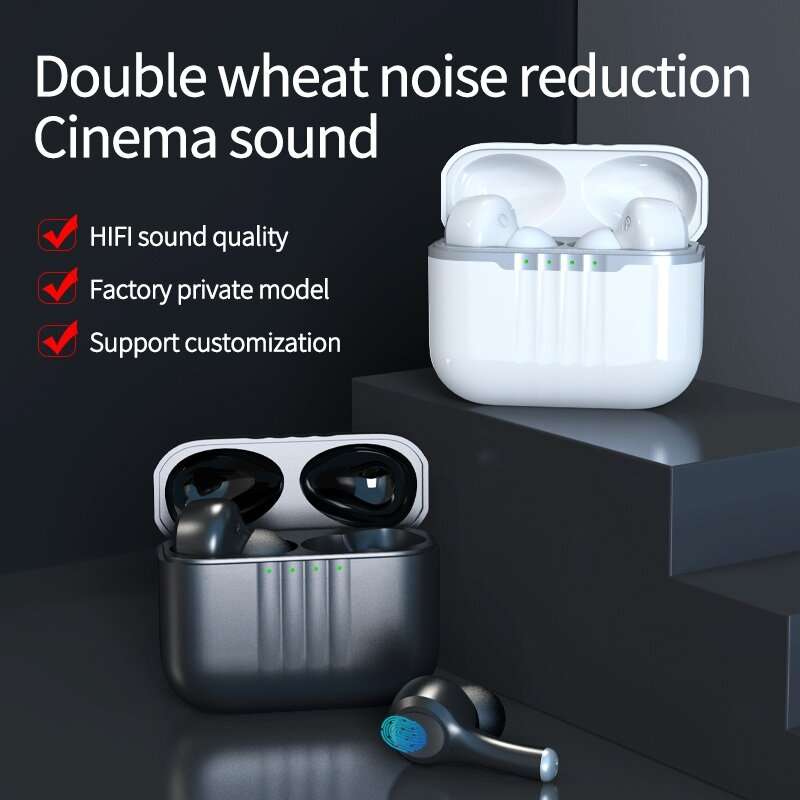 J7 TWS bluetooth 5.2 Earphone HiFi 9D Stereo Surround Sound ANC/ENC Noise Cancelling 500mAh Battery