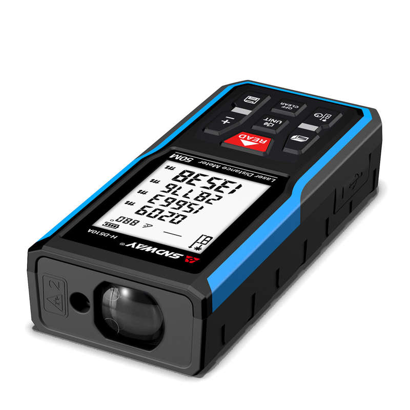 SNDWAY H-D510A/E 50mLaser Distance Meter with Electronic Angle Area Volume Pythagorean Theorem Measu