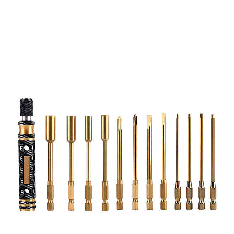 12Pcs 1.5/2/2.5/3/4/5.5mm Hexagonal Wrenches Hex Phillips Nut Slotted Screwdrivers Tool Kit for RC M