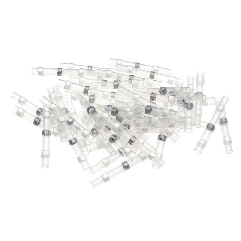 50PCS Solder Seal Wire Connectors Waterproof Heat Shrink Butt Connectors Electrical Wire Terminals I