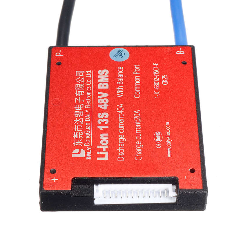 DALY BMS DL13S 13S 48V BMS Battery Protection Board 15A 20A 30A 40A 50A 60A Waterproof BMS for Recha