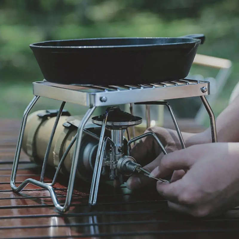 Outdoor Portable Foldable Stove Stand Rack Camping Pot Bracket Holder Gas Stoves Burner Bracket Trav