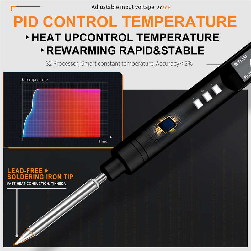 Drillpro PTS200 V2 100W Electric Soldering Iron Portable Quick Warm-Up Tin Melting Open Source Suppo