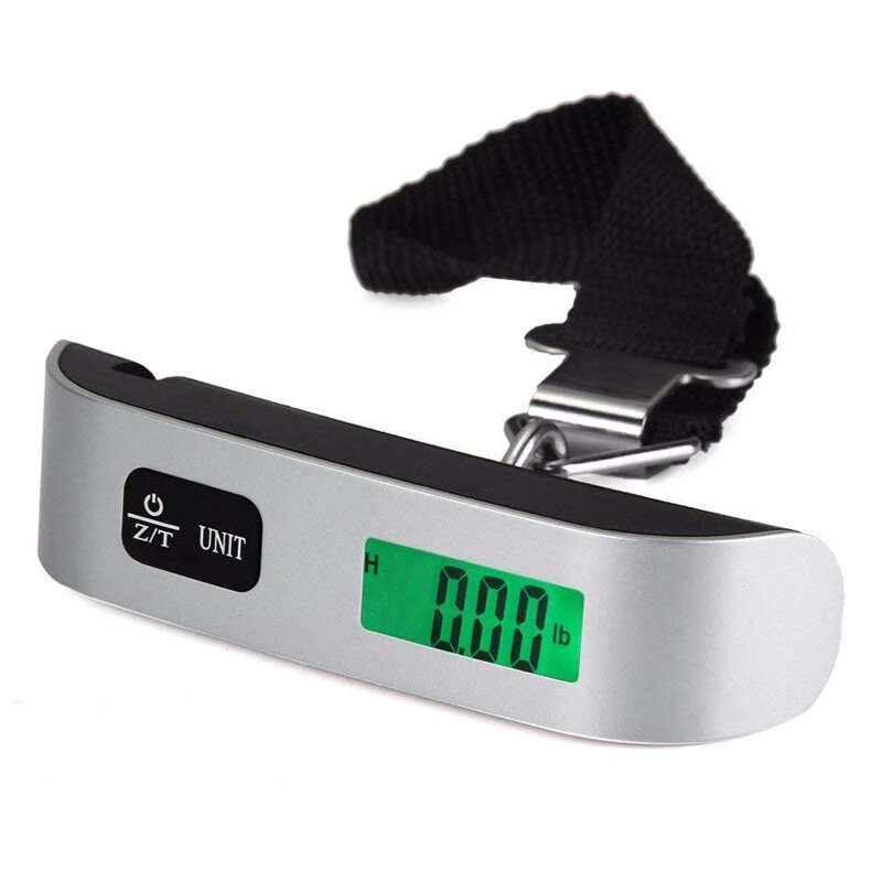 Portable Scale Digital LCD Display 110lb/50kg Electronic Luggage Hanging Suitcase Travel Weighs Bagg