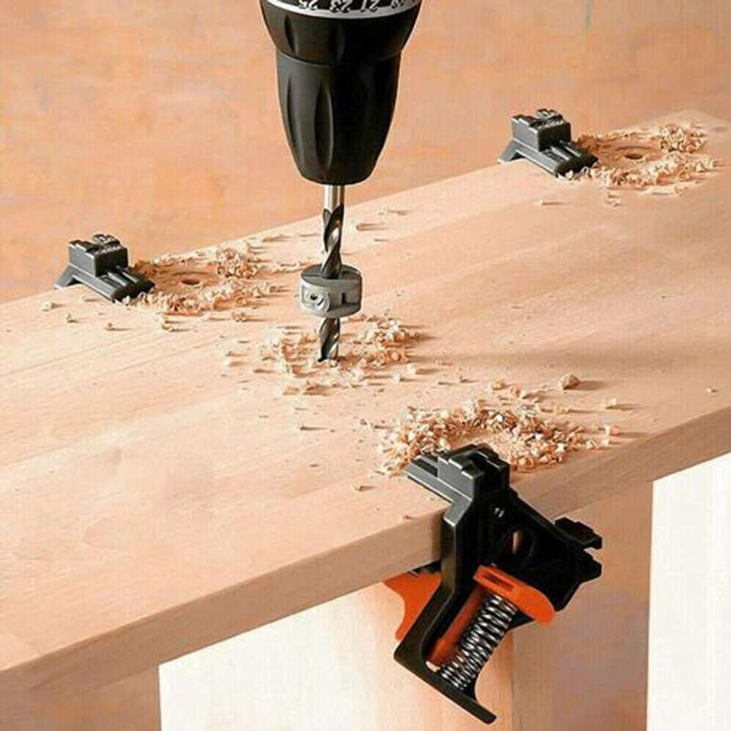 4pcs 90 Degree Corner Clamp Adjustable Right Angle Clamp Woodworking Clip Clamp