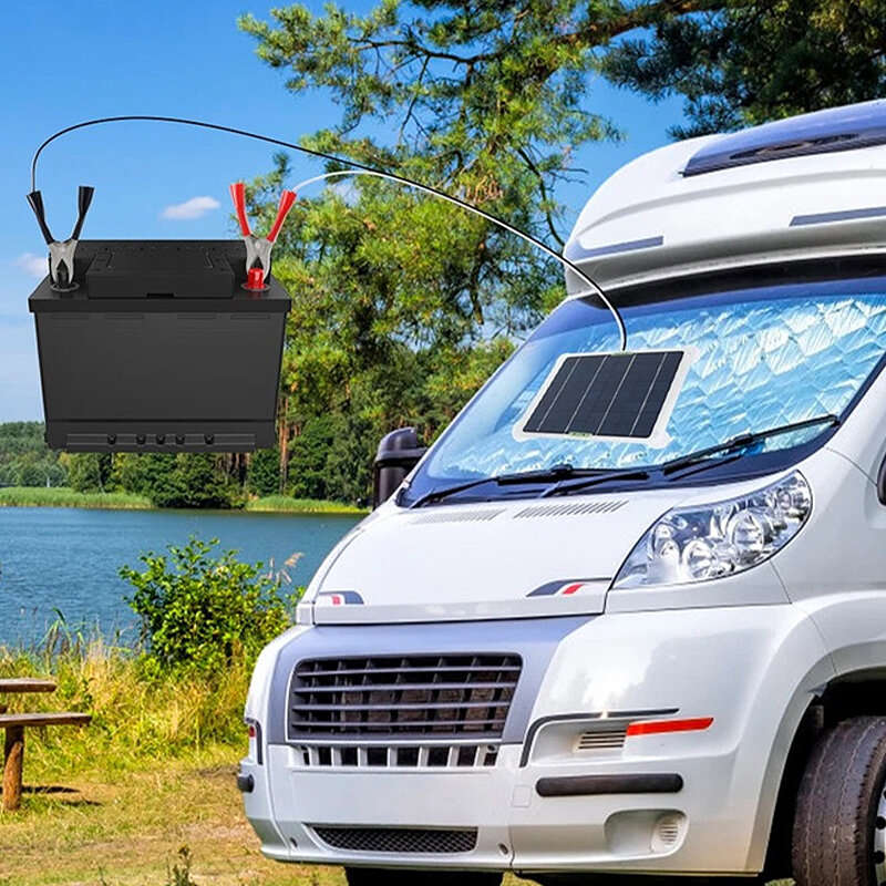2722CM Monocrystalline 10W Portable Solar Panel for Car Travel Boat Solar Battery Charger RV Accesso