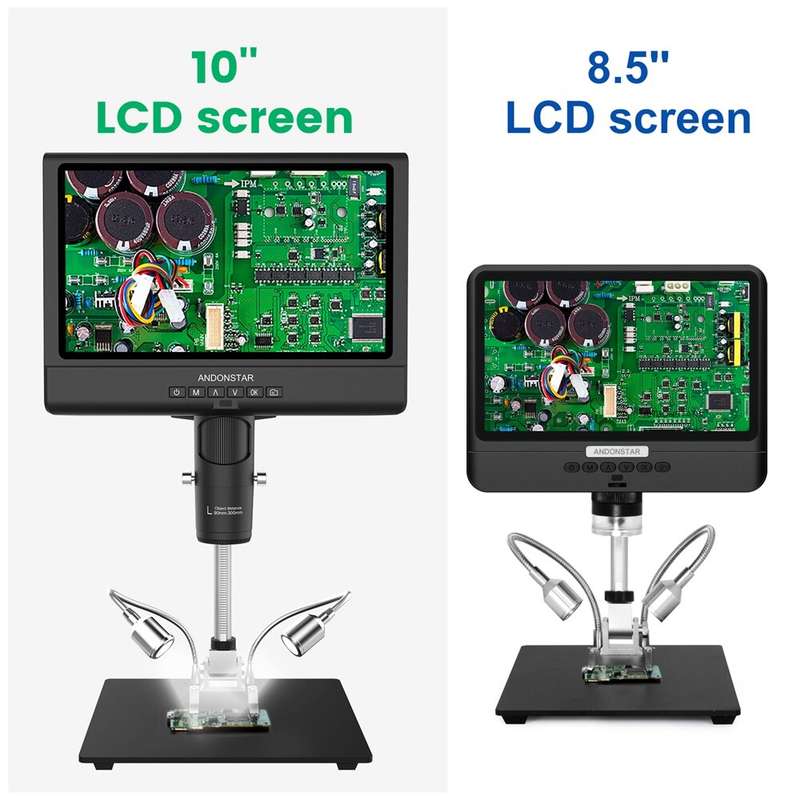Andonstar AD209 10" Digital Microscope 3X-200X Magnification 1080P adjustable LCD display for solder