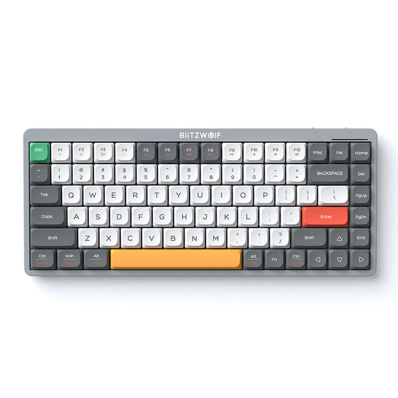 BlitzWolf BW-Mini75 Low Profile Wireless Mechanical Keyboard Triple Mode 84 Keys RGB Hot Swappable K