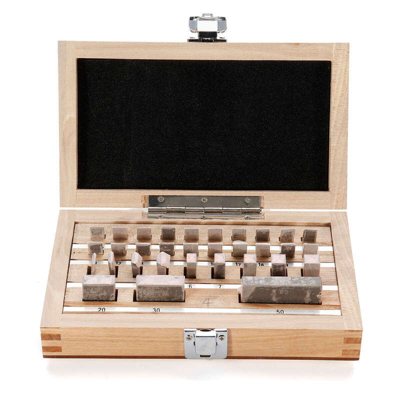 32pcs Steel Metric Gage Block Lathe Gauge Grade 0 Slip Jo Blocks 1.005-50mm Measure Tools