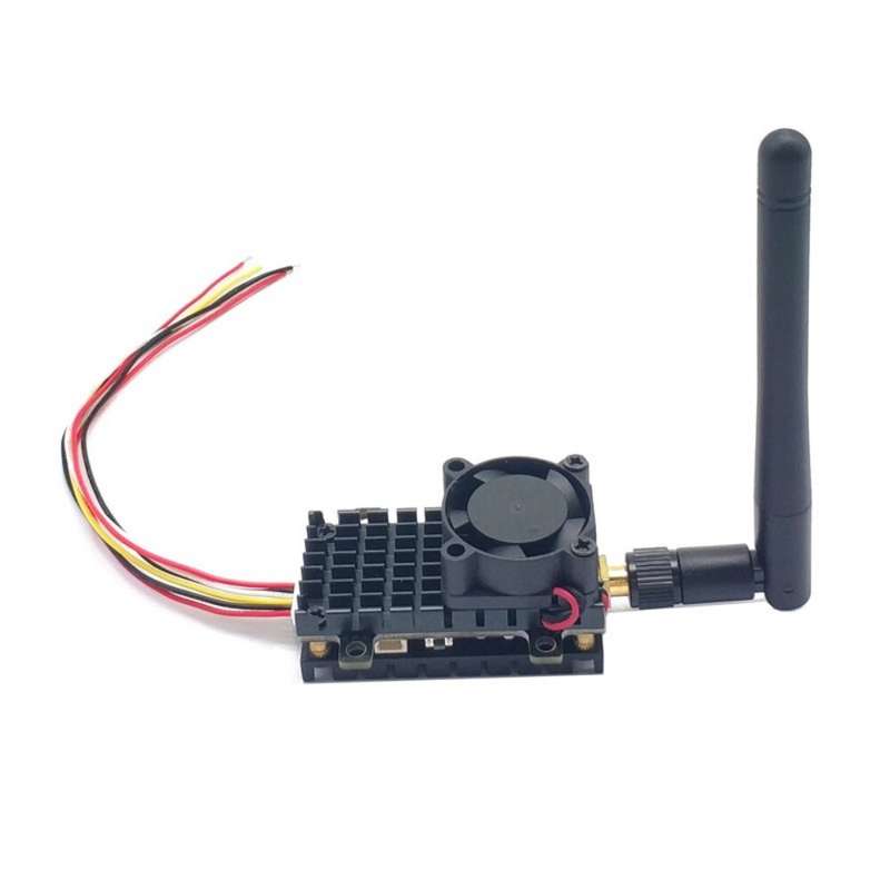 EWRF 2Km Long distance 5.8Ghz 40CH 2W 2000mW Over Range FPV Transmitter With Heat Sink fan For RC Dr