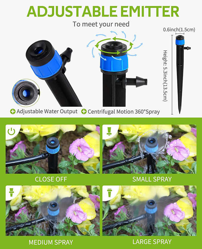 28m DIY Garden Flowering Water Dripping Spraying Irrigation System Greenhouse Planting