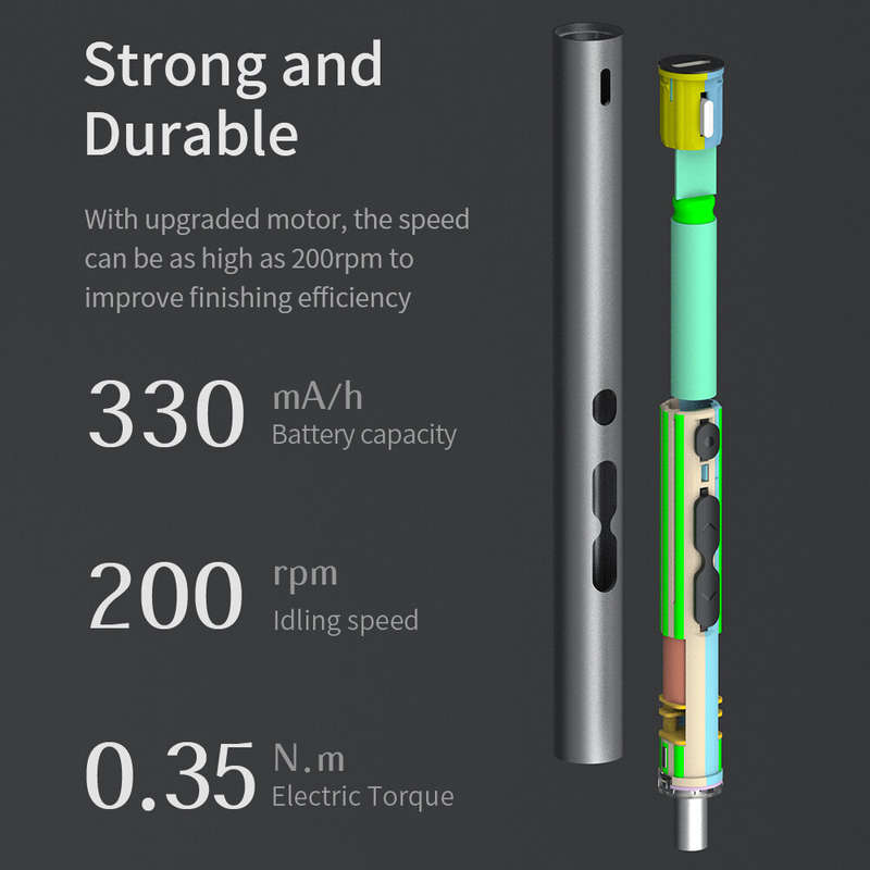 62-in-1 High-Speed Adjustable Electric Screwdriver with 48 Precision S2 Bits Lengthened Bits for Com